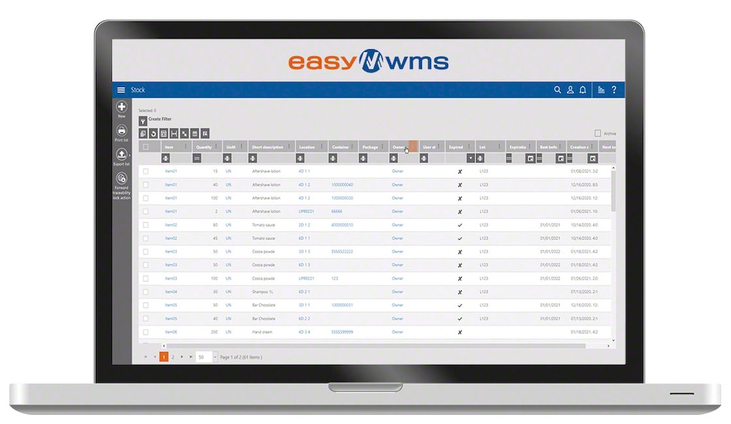 Un WMS come Easy WMS semplifica lo stoccaggio dei prodotti ed elimina i costi associati a uno stock sproporzionato