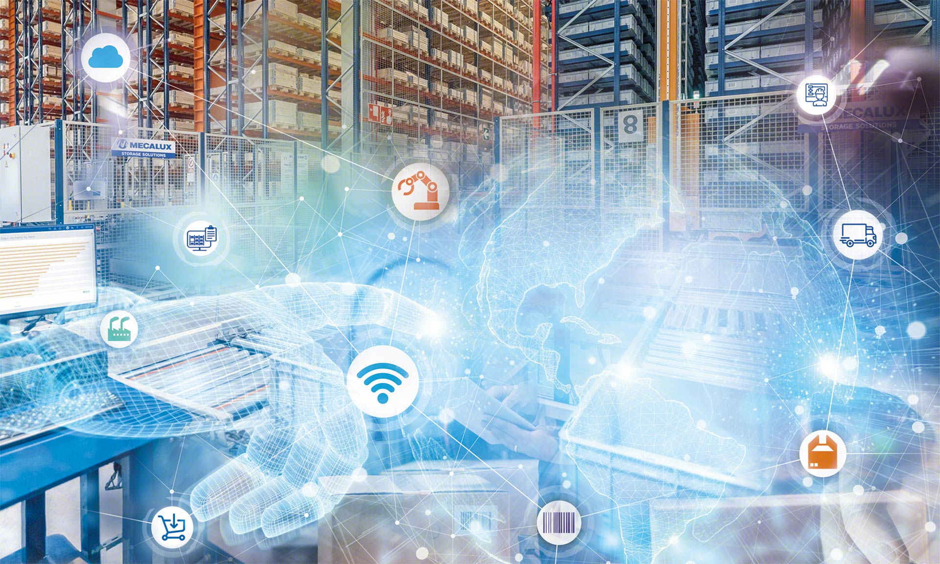La tecnologia di automazione dei magazzini consiste nell'implementare sistemi robotici di stoccaggio e trasporto interno