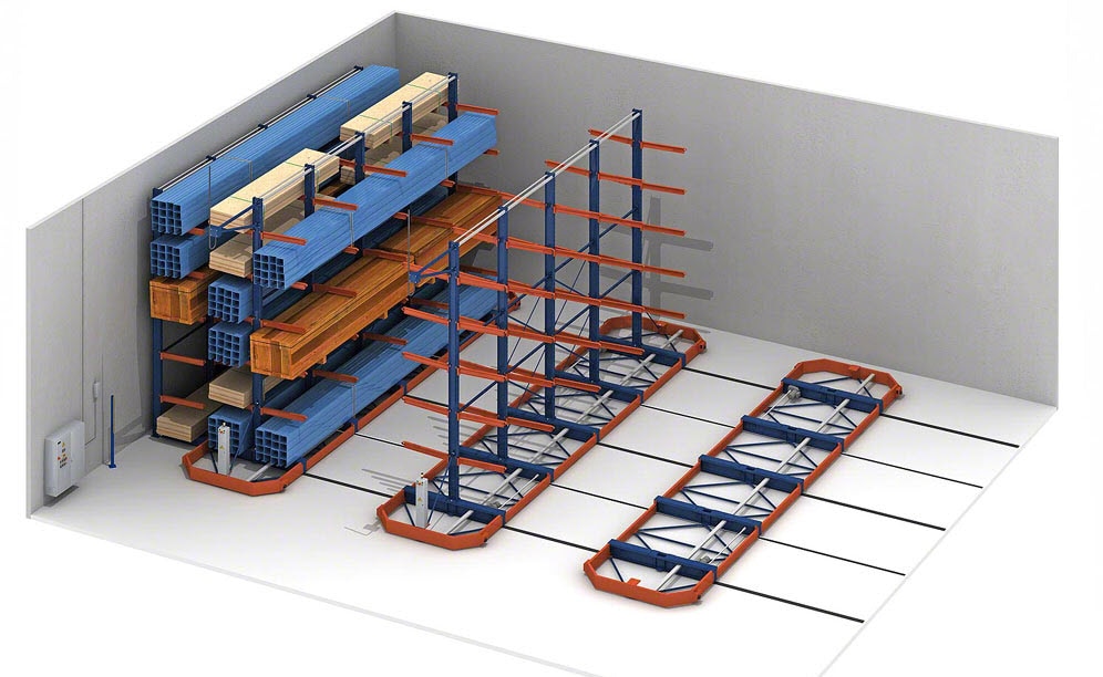 Per quanto riguarda il sistema su basi mobili Movirack, la sua caratteristica principale è lo spostamento laterale automatico su binari incassati nel pavimento