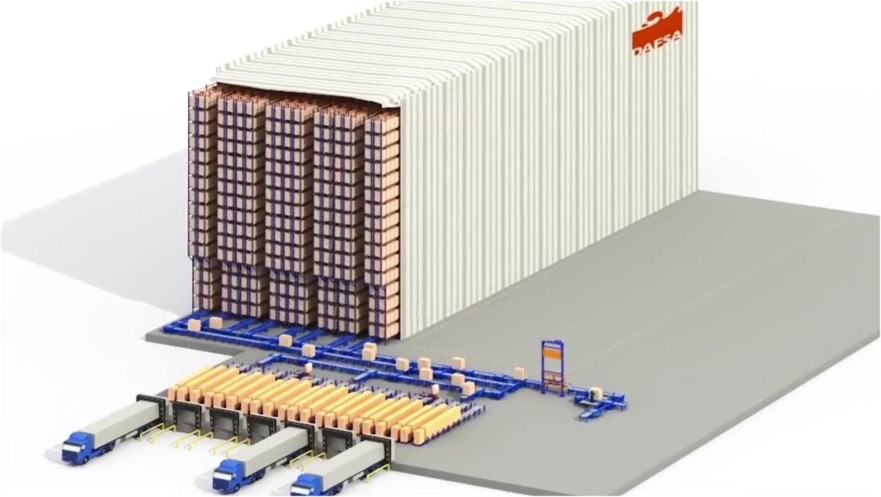 Mecalux costruisce un magazzino autoportante automatico progettato tenendo in considerazione futuri ampliamenti
