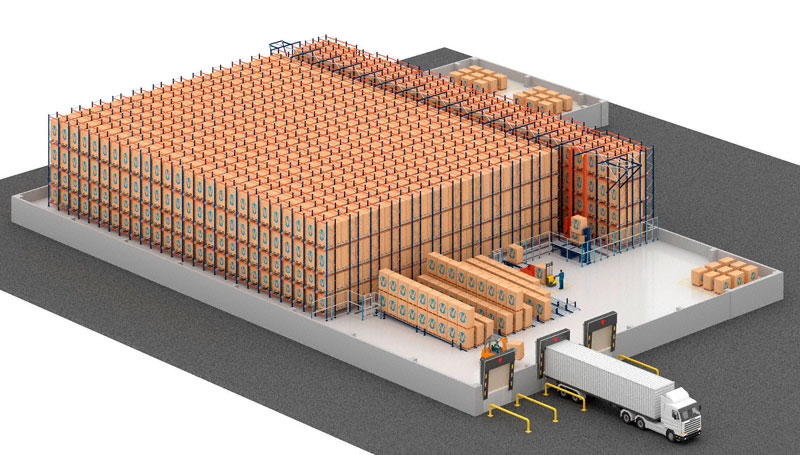 Alto rendimento e capacità nel magazzino automatico di Finieco