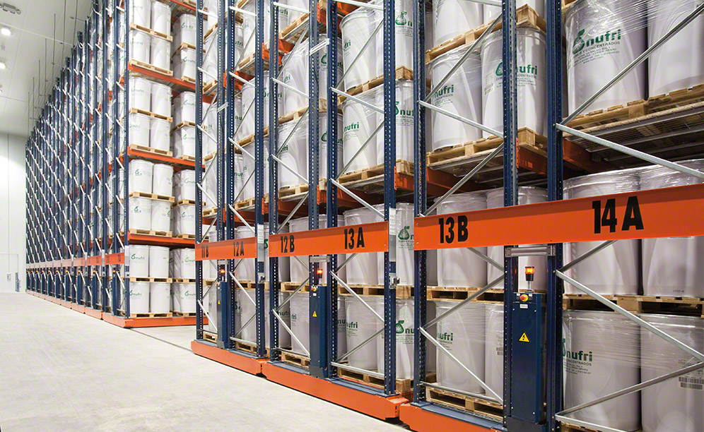 Scaffalature Movirack e “drive-in” per le celle di conservazione di Nufri