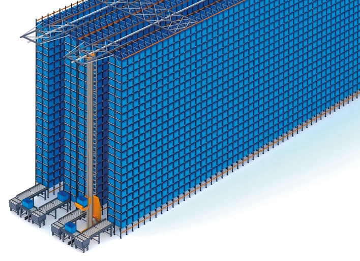 Magazzino miniload e scaffalature portapallet di Fic in Francia