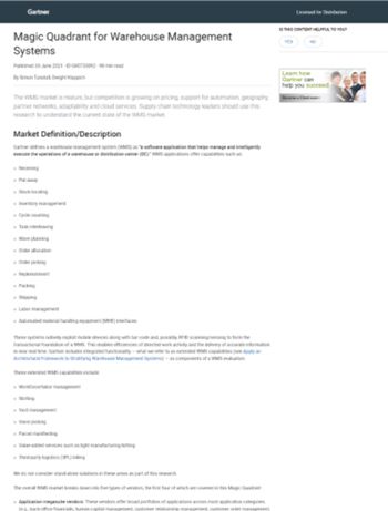 Mecalux è stato inserito nel rapporto globale di Gartner for Warehouse Management Systems Mecalux è stato inserito nel rapporto globale di Gartner for Warehouse Management Systems