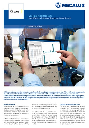 Easy WMS gestisce il magazzino di produzione della casa automobilistica Renault Easy WMS gestisce il magazzino di produzione della casa automobilistica Renault