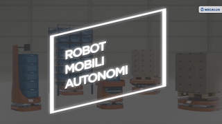 I robot mobili autonomi (AMR) sono veicoli progettati per trasportare carichi da un punto all’altro in completa autonomia