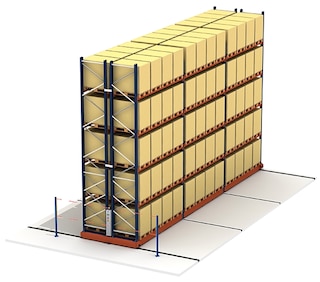 Tre celle di congelamento di Montfrisa in Spagna con scaffalature Movirack