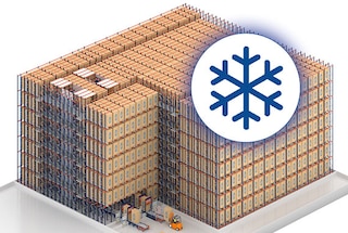 Il 4-Way Pallet Shuttle riduce i costi energetici nei magazzini refrigerati e di congelamento
