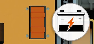 Le batterie conferiscono grande autonomia alla navetta