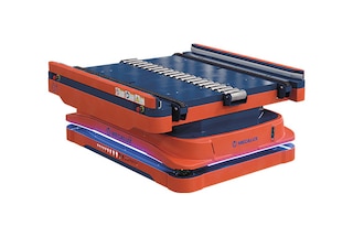 L'AMR 1500 con trasportatore è stato sviluppato per il trasporto interno di pallet