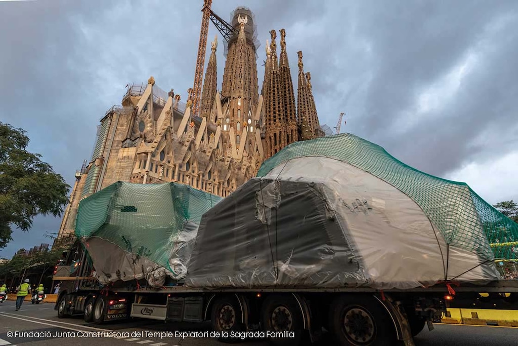 Logistica complessa nella costruzione della Sagrada Familia nel cuore della città