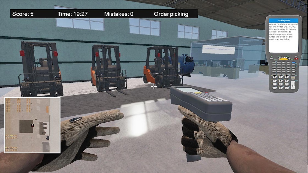 Gli operatori nel videogioco ricevono istruzioni attraverso terminali a radiofrequenza