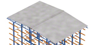 Le coperture da esterno proteggono la scaffalature e il carico nelle installazione all’aria aperta