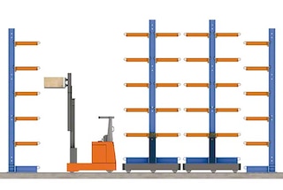 Le scaffalature cantilever mobili aumentano la capacità di stoccaggio