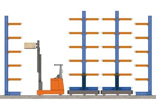 Le scaffalature cantilever mobili aumentano la capacità di stoccaggio