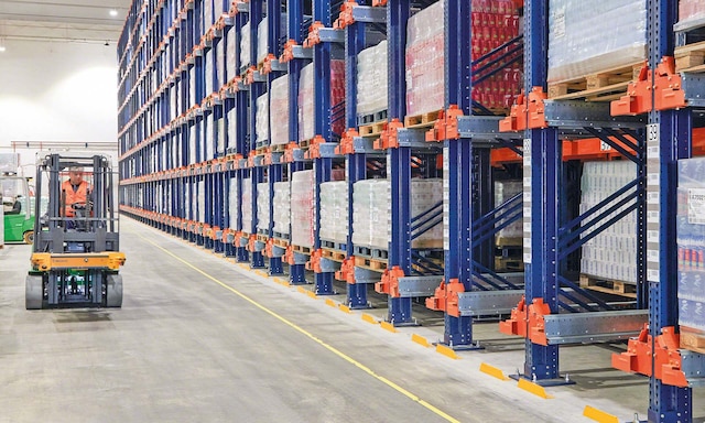 Magazzino di Eridania a Russi con il sistema Pallet Shuttle di Mecalux