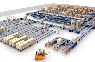 È possibile configurare rulliere per pallet di complessità media e alta che comprendano elementi di trasporto di base e altri specifici