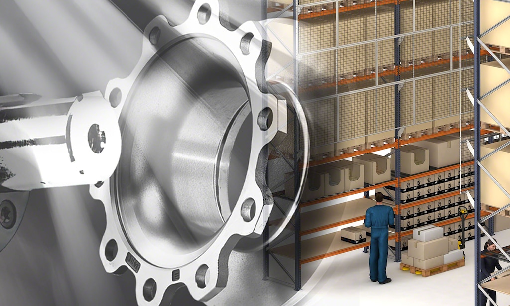 Scaffalature per pallet e cantilever per i pezzi di ricambio dell’automotive di Aliauto