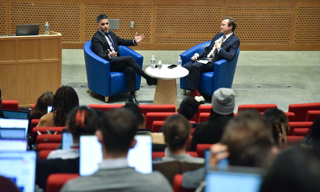 “SCALE Connect” ha visto la partecipazione di Iñaki Fernández, CTO di Mecalux. Foto: © Chris Frontiero, MIT