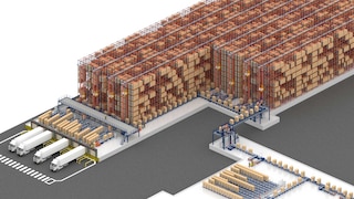 Slaur Sardet: un magazzino automatico con 8 trasloelevatori per gestire 160 milioni di bottiglie/anno