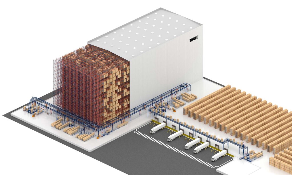 Nuovo magazzino automatico di Thule con soluzioni di trasporto e attrezzatura sportiva