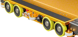 Lo shuttle 3D sono dotati di 8 ruote di movimento nel canale