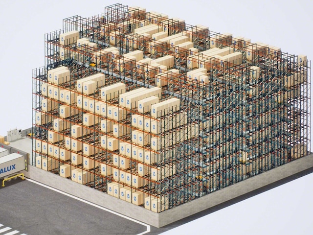 Il Pallet Shuttle automatico 3D ottimizza lo spazio e aumenta la capacità Il Pallet Shuttle automatico 3D ottimizza lo spazio e aumenta la capacità