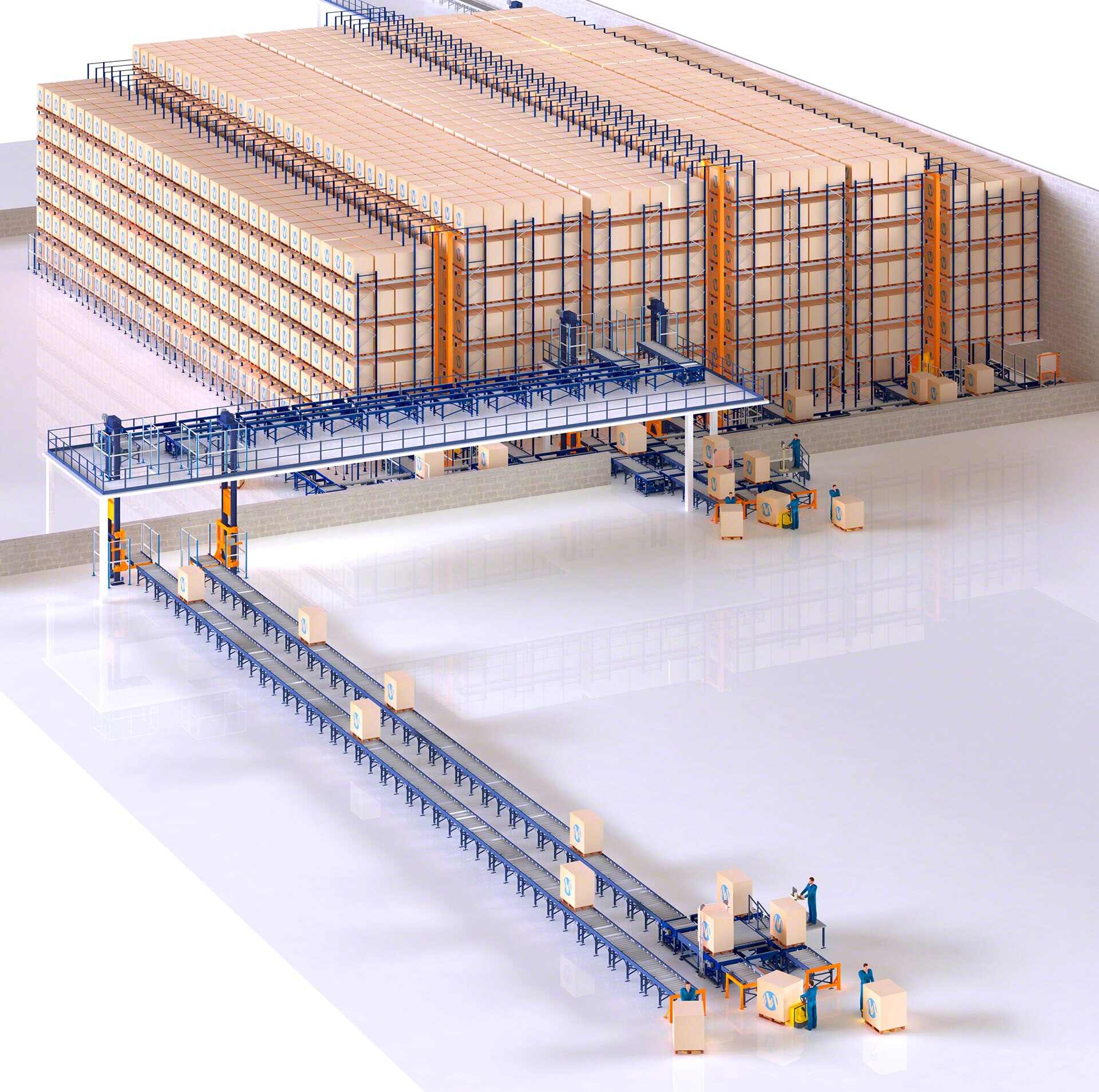 Il sistema Pallet Shuttle automatico può essere adattato a magazzini ad altezza ridotta