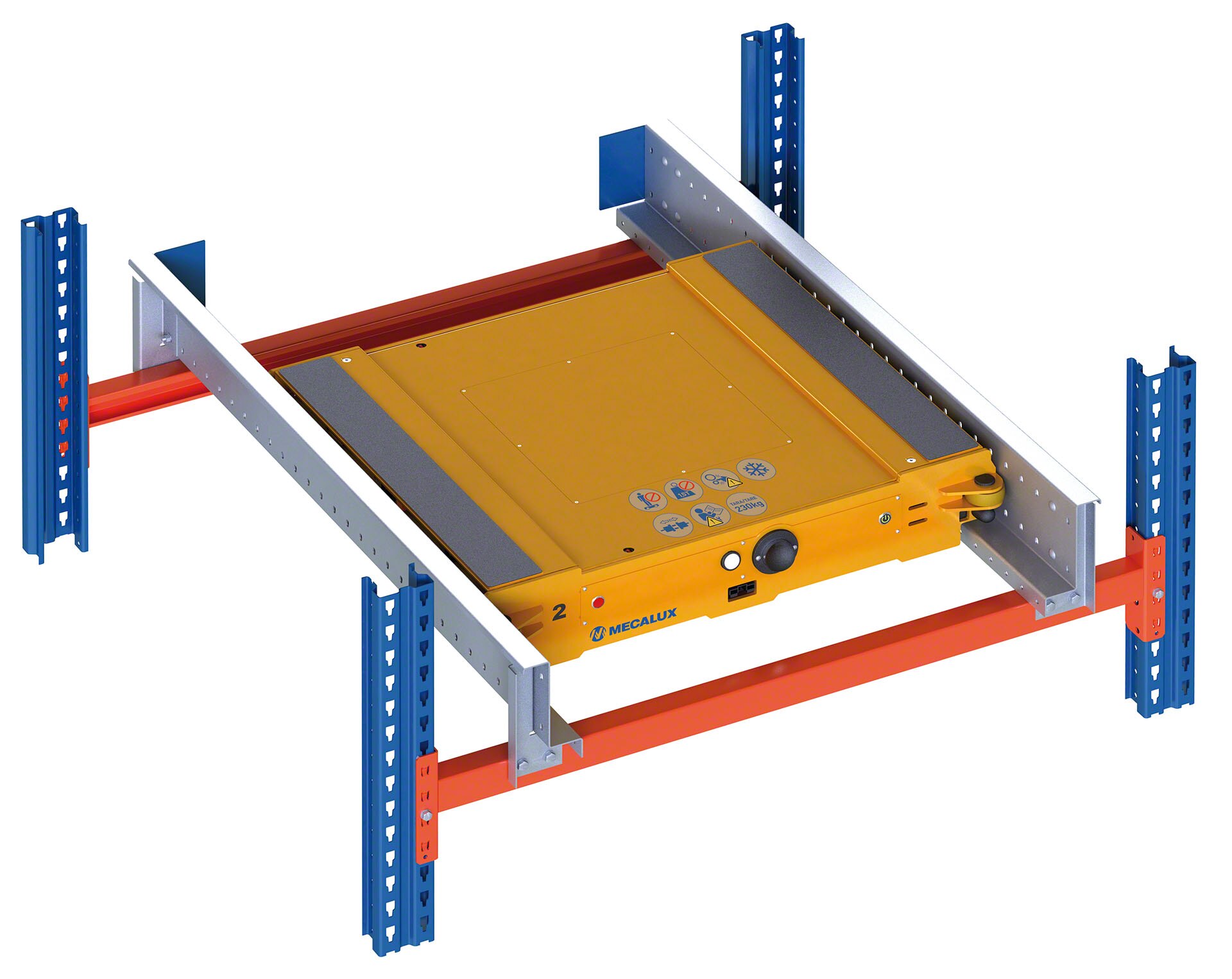 Il livello di carico deve essere adeguato all’inserimento del Pallet Shuttle su ogni binario