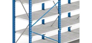 Le controventature verticali vengono collocate sulle M7 con ripiani HM per rinforzare la stabilità