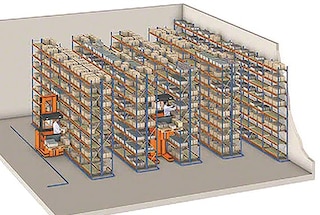 Scaffalature M7 di altezza elevata per utilizzo con commissionatori