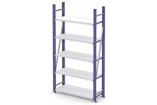 Scaffalature M7 con livelli formati da ripiani e supporti