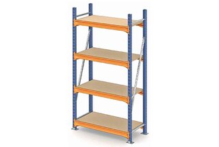 Scaffalature M7 con livelli formati da ripiani e correnti