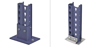 Piede montante dello scaffale drive in