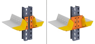 I centratori pallet facilitano l’introduzione di pallet nella scaffalatura