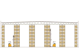 Magazzini autoportanti con scaffalature portapallet