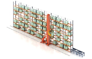 I trasloelevatori trilaterali automatici si utilizzano in scaffalature per pallet a singola profondità