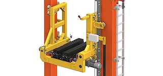 La culla di elevazione dei trasloelevatori muove il carico verticalmente