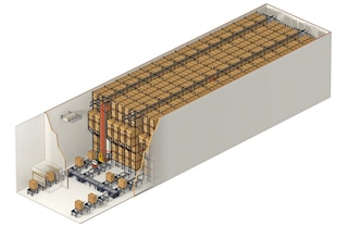 I trasloelevatori per pallet possono operare a basse temperature fino a -30 °C.