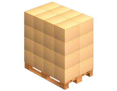 Esempio di accatastamento merci su pallet