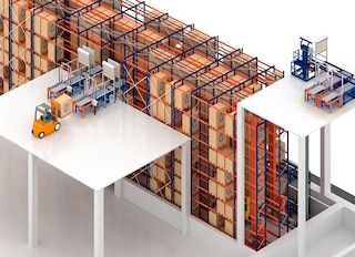 Magazzino automatico negli impianti logistici di Natura Bissé a Barcellona Magazzino automatico negli impianti logistici di Natura Bissé a Barcellona